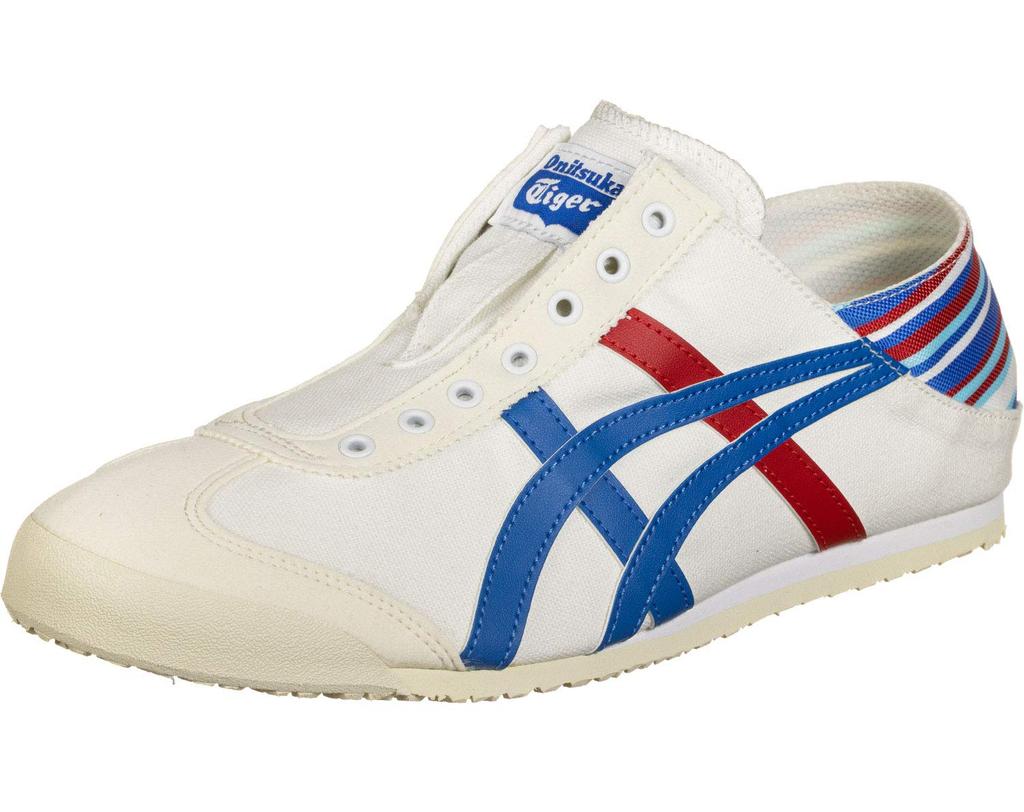 Onitsuka Tiger MEXICO 66 PARATY Size Cm Sneakers, White/Classic Blue, B, 25.0