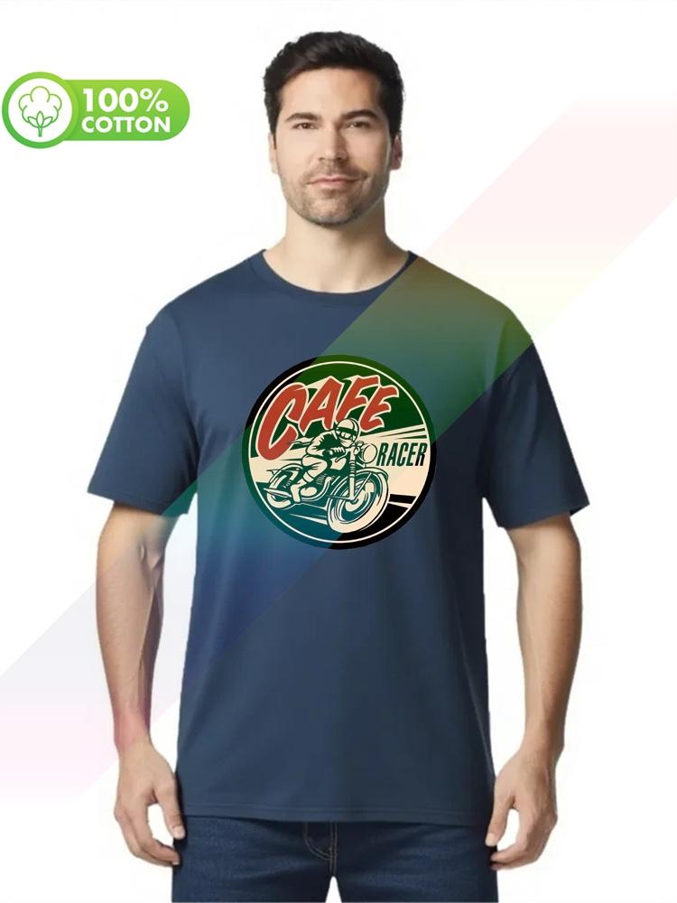 100 Cotton Round Neck Heavy Weight Unisexs Tshirt Cafe Racer T Shirt Unisexs Motorbike Biker Retro S3xl Tops Tees