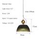 Blackish Green Lid Glass Restaurant Pendant Lamp Nordic Modern Living Room Bedroom Dining Table Chandelier E27 Light Luster