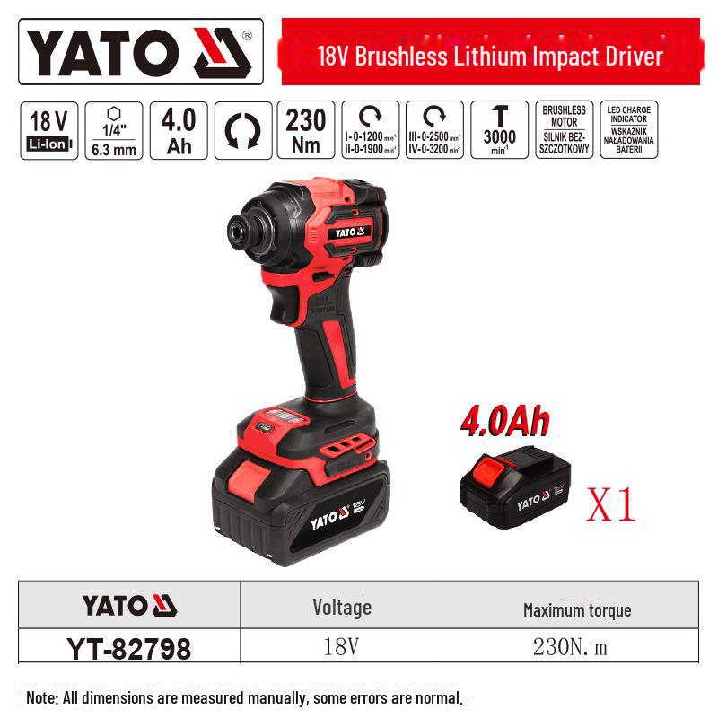 

Аккумуляторная дрель YATO Lithium Impact Driver YT-82798
