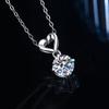S925 Sterling Silver Classic Love Mozambican Necklace Women'S Personality Luxury Small Carat Pendant Trendy Clavicle Chain Gift