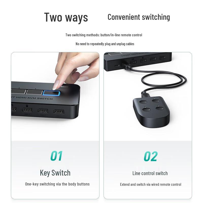 MT-Viki 4-Port 4K HDMI KVM Switch