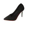 Fashion stiletto shoes women's professional high heels single shoes pointed spring new shoes black women's shoes autumn