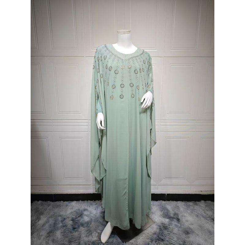 Middle East Fashion Hot Drilling Dress Two-Piece Diamond Studded Dress Two-Piece Set