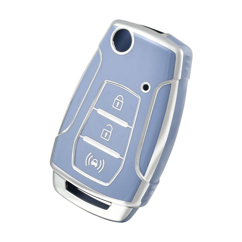 TPU Car Flip Key Case Cover Shell For SsangYong Kyron 2 Sanka Actyon Korando Tivoli 2020 Musso Korea Car Key Fob Bag Accessories