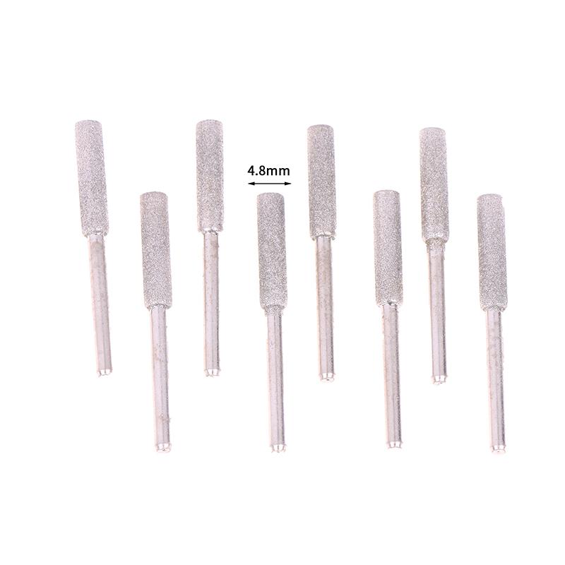 8Pcs Chainsaw Bits Titanium Plated Diamond Sharpener High Hardness Electric Chainsaw File 4/4.8/5.5Mm Chainsaw Sharpener Stone