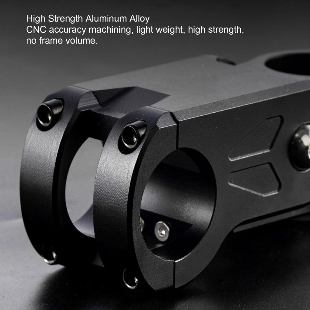 CNC Alloy Bike Front Fork Stem with 22mm Shock for Road and Mountain Bikes Stem, 28.6" Stroke, (Black)