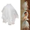 Bowknot Veil for Bride Bridesmaids Wedding Ceremony Veil Wedding Dress Headpiece for Bachelorette Party Bridal Shower