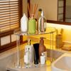 Acrylic Organizers Shelf Two Levels for Efficient Storage in Small Corner Easy to Assemble and Cleaning