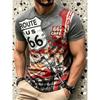 Men's Fashion 3D Printed Men's T-Shirt Round Neck Short Sleeve Trendy Street Wear