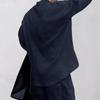 Men Loose Long Sleeve V Neck Jacquard Casual Knit Pullover Top