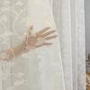 1pc Luxurious Modern Romantic European-Style Jacquard Yarn Curtain - Soft, Sheer, and Breathable Fabric for Bedroom and Living Room Home Decor