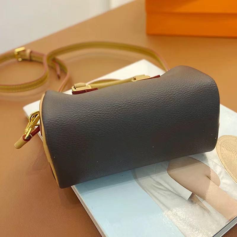 Κλασική Μονογράμ Speedy Crossbody Δερμάτινη Γυναικεία Τσάντα Boston Nano Pillow με Λογότυπο