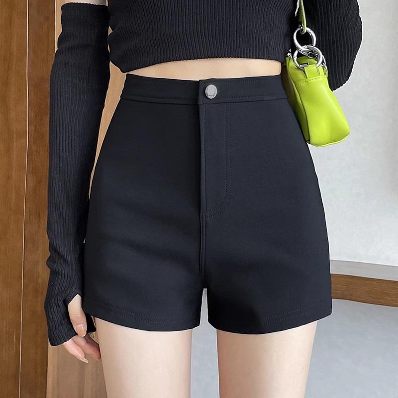 

Women s Black High Waist A-Line Booty Shorts - Summer 2024 Casual Wide Leg Style 3XL чёрный
