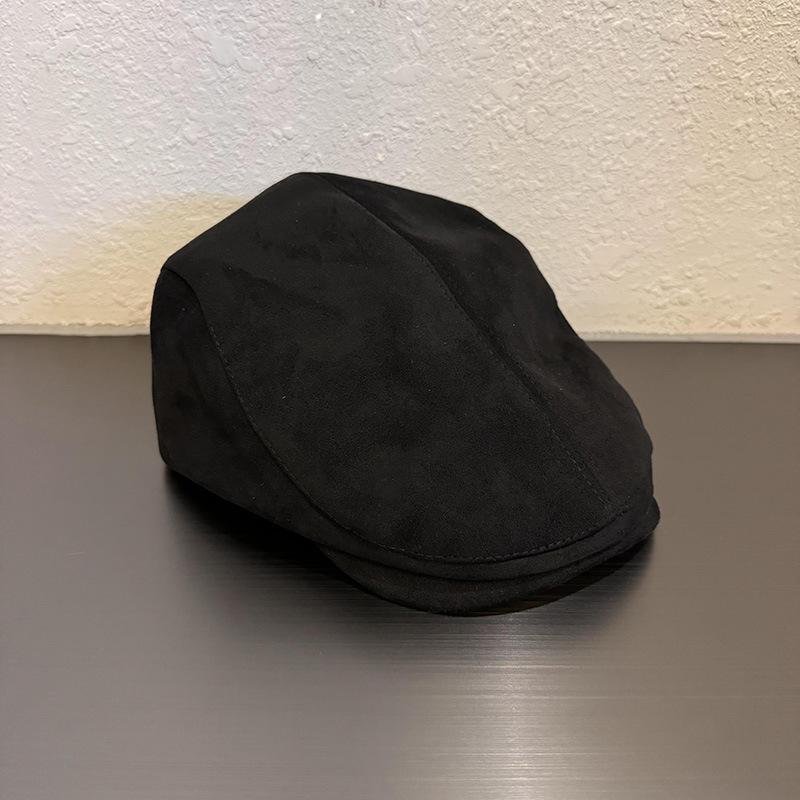

New Suede Visor Women s Cap British Style Newsboy Cap Winter Hats For Women Men Vintage Simple Visor Hat Solid Color Painter Cap