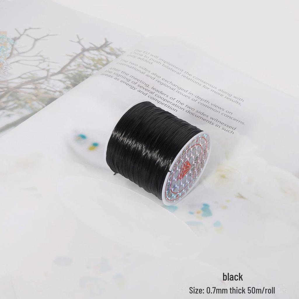 Handmade DIY Colored Elastic Line for Beaded Jewelry Making - Ring, Necklace, Bracelet. Braided Line for Accessories.