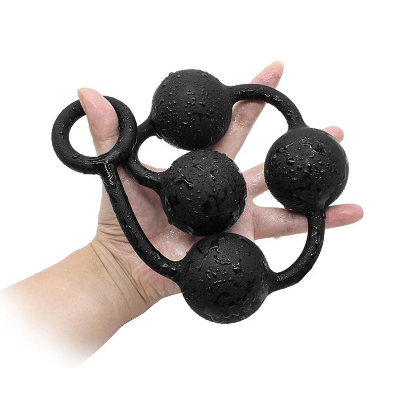 Big Silicone Anal Beads Balls Butt Plug Anus Masturbator Dilatodor Expander Prostate Massager Adults Erotic Sex Toys for Women
