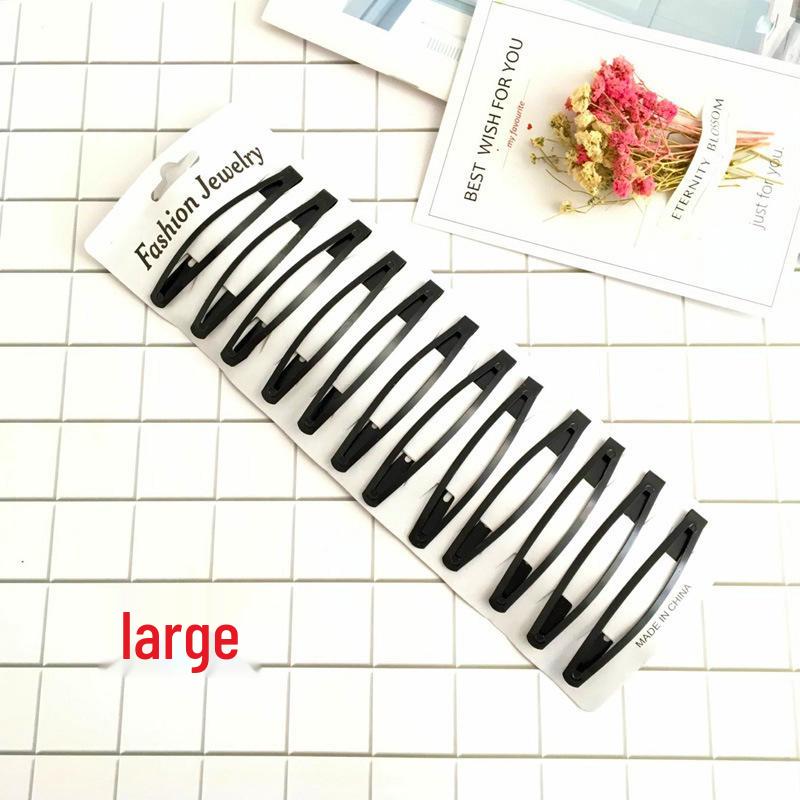 Black Frosted Hair Clip - Elegant, Simple Design