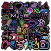 50Pcs Neon Light Cartoon Graffiti Stickers DIY Phone Guitar Laptop Notebook Suitcase Cup Waterproof Sticker Decals