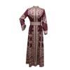 XQY500371 Etnische Print Rits Lange Gewaad Jurk