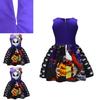 Sally Face Girls Sleeveless Dress With Pleated Design And Cartoon Pattern For Holiday Celebrations