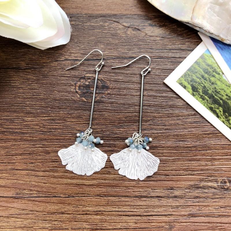 

Нишевый дизайн ретро персонализированные серьги ручной работы натуральный камень длинные серьги с бахромой универсальные придворные украшения для ушей