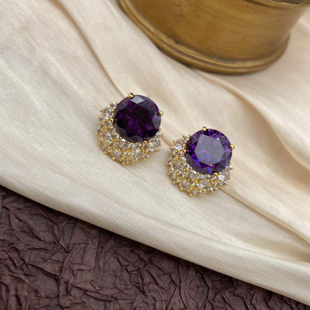 Boucles d'oreilles coréennes à la mode en cristal de zircone: Léger, Élégant et Polyvalent.