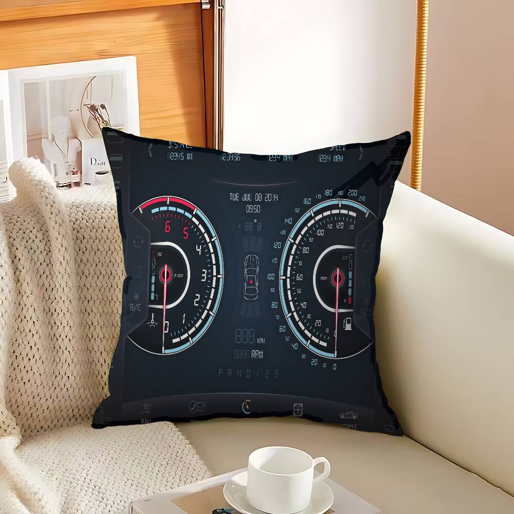 Car Dashboard Pattern Cushion Cover Pillow Cover Decor Pillowcase Printed Cushion Case for Couch