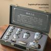 Qi Xuan Yuan Retro Blue & White Ru Kiln 10-Piece Tea Set