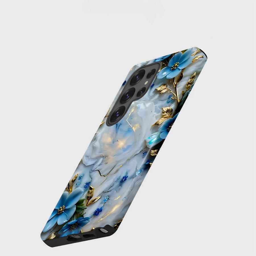 Flower Marble Phone Case for Samsung Galaxy S25 S25Ultra S23 S24 Ultra A56 A16 S20 FE S23Ultra A26 A36 Soft Cover Capa