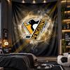 Vegghengende Teppe Pittsburgh Penguins Trykt Stoff for Stue Soverom Hjemmeinnredning