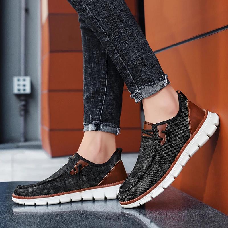 Fashion Men's Casual Shoes Are Breathable Lightweight Flat Bottomed Comfortable Canvas Shoes Simple Comfortable Fashionable and Loafers