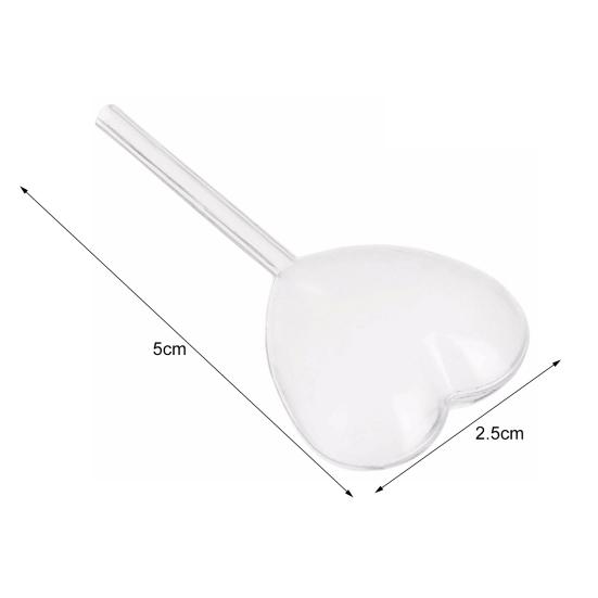 50Pcs 4ml Jam Straw Heart Shape Disposable Plastic Evenly Permeate Flavor Dropper Kitchen Tool
