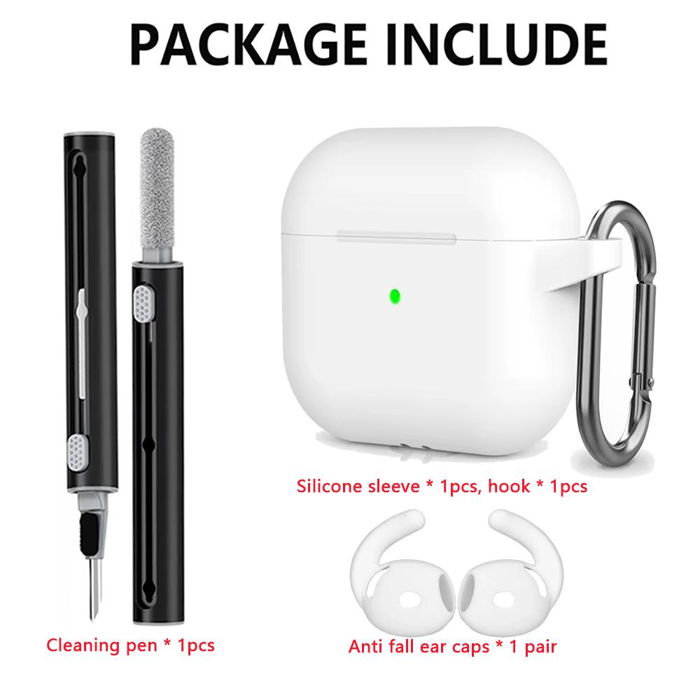 

Чохол-набір для Apple Airpods 4 Чохол аксесуари для навушників М який силіконовий захисний чохол силіконовий для чохла Apple air pods 4 For Airpods 4