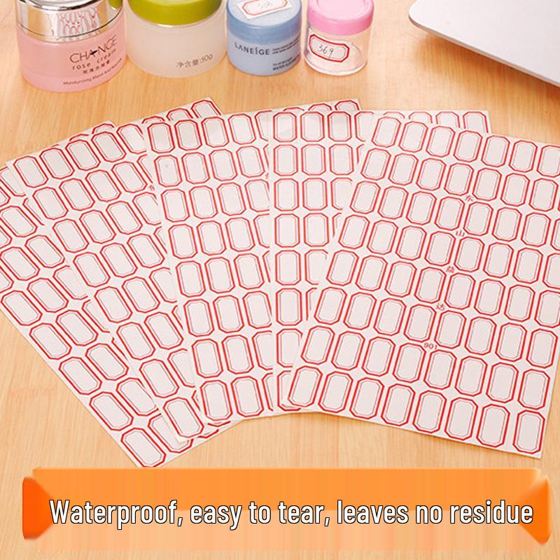 Waterproof, Oilproof Removable Self-Adhesive Clothing Labels for Name, Date, Price, and Classification.
