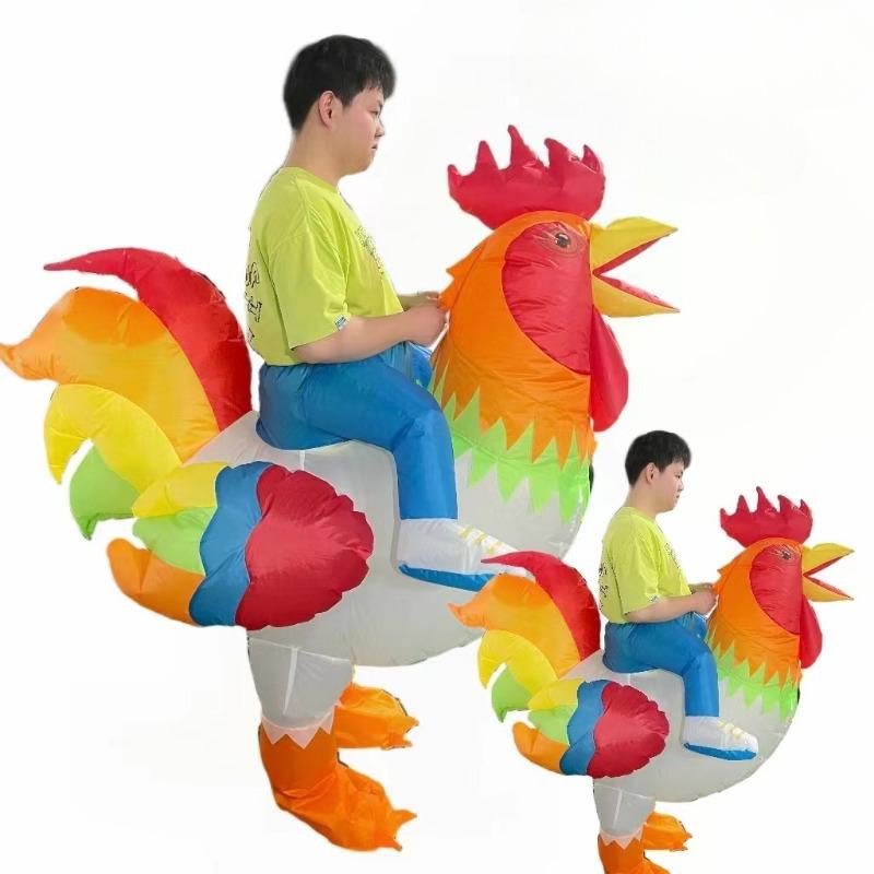 New Arrival Colorful Inflatable Rooster Costume Halloween Makeup Dance Party Holiday Decorations, Big Inflatable Rooster Costume
