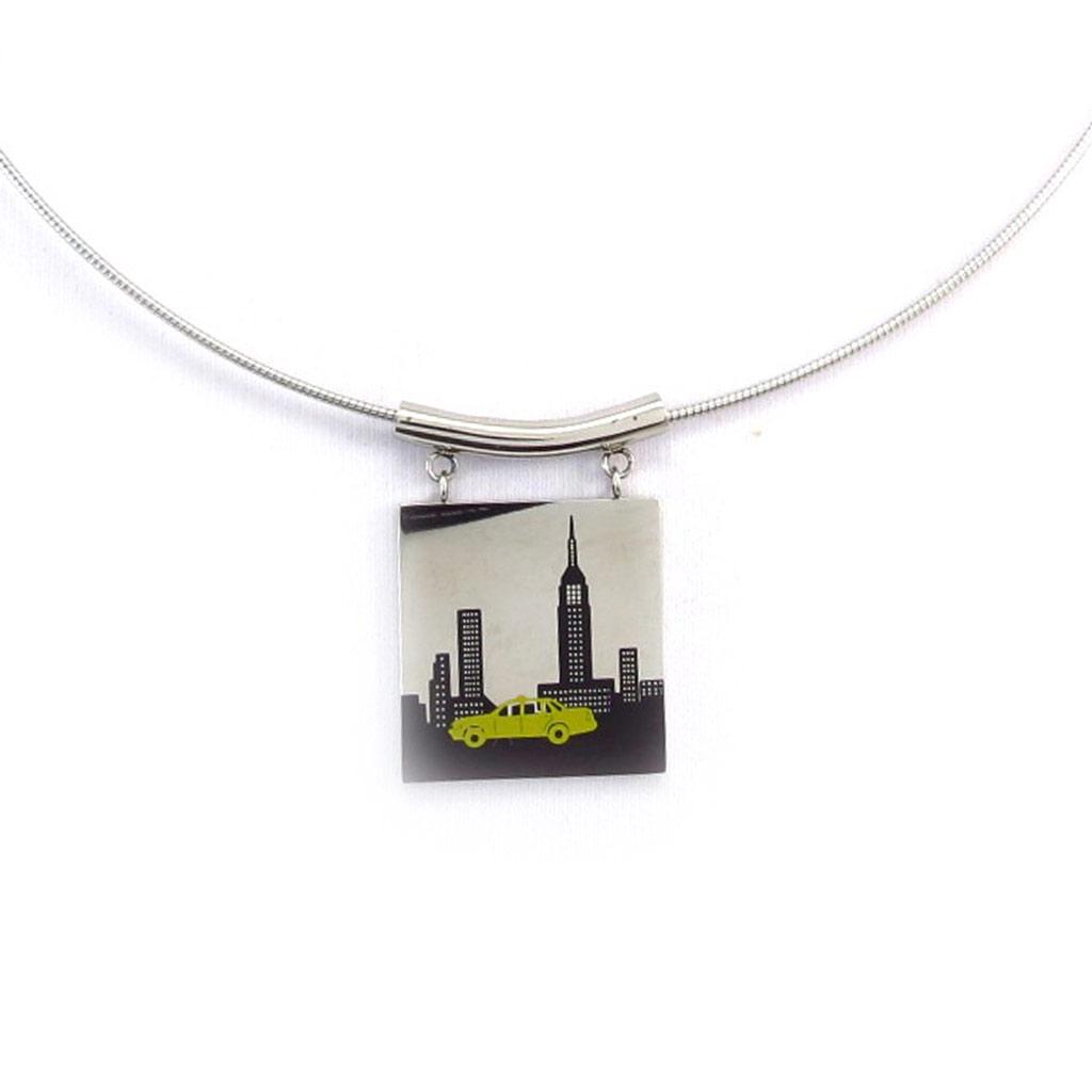 Les Trésors De Lily [K2416] - 'New York' Steel Necklace