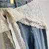 Trendy Lace Trim Lace Mini Skirt Ruffles Clothing Accessories Butt Curtain Jeans Decoration Pretty Apron Wrap Skirt Summer