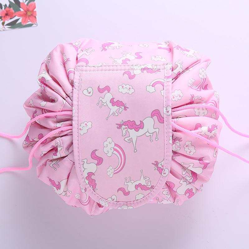 Korean Big Drawstring Capacity Cosmetic Bag Makeup Bag Waterproof Toiletries Storage Bags Travel Kit Ladies Beauty Bag Organizer