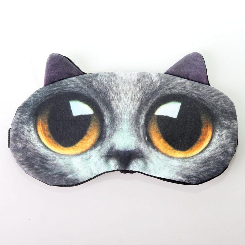 Cute Cat Dog Sleep Mask Natural Sleeping Eye Shade Cover Eye Mask Soft Blindfold Eye Patch Sleep Eyeshade Eye Cover