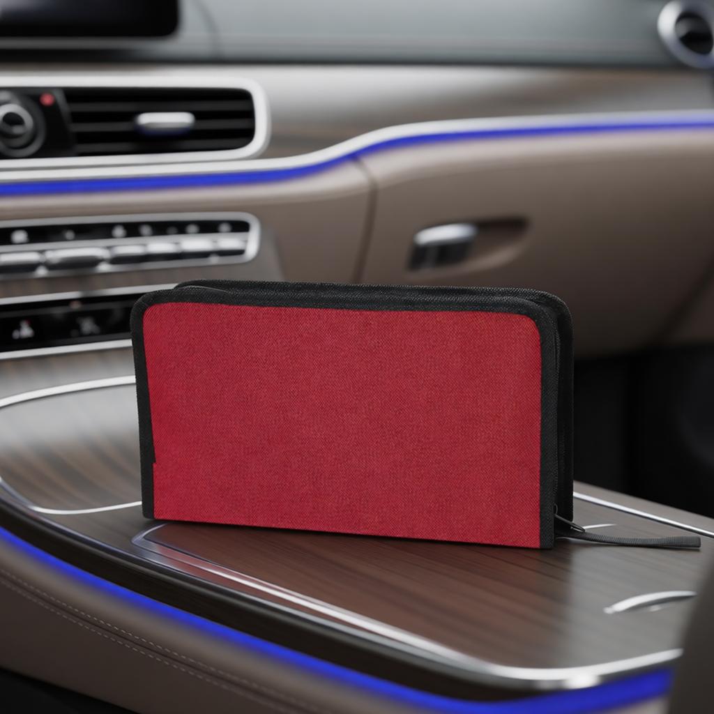 High Capacity 80 Disc Pouch Sturdy Oxford Textile Disc Case Convenient Handle Perfect For Disc Enthusiasts And Collectors