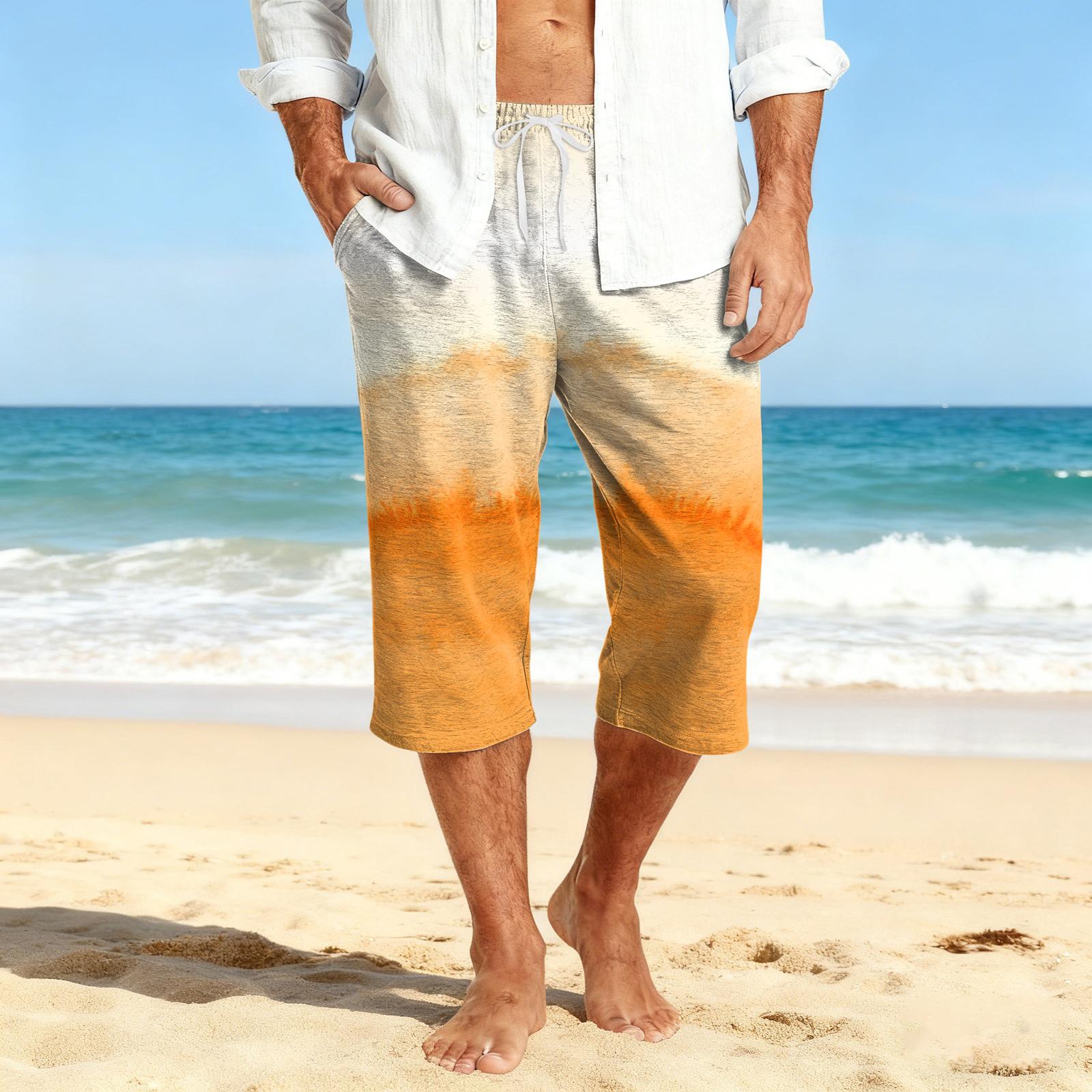 

Чоловічі повсякденні укорочені шорти на шнурку XXXL жовтий