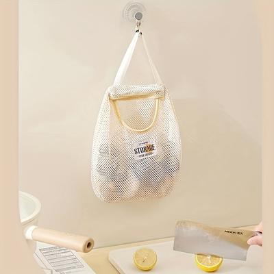 5pcs/1pc Japanese Style Hanging Storage Bags for Socks & Underwear - Wall-Mounted Space, Large Capacity Beige Fabric Bags