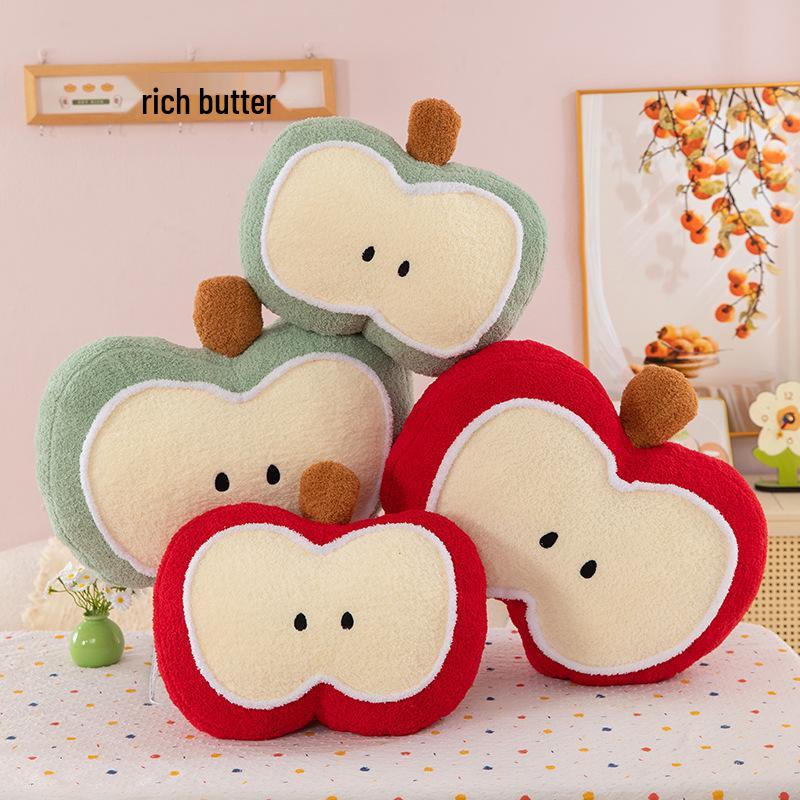 Cute Plush Apple Throw Pillow – Perfect for Sofa, Bedside, Office, or Car; Ideal Gift and Home Decor Cushion.