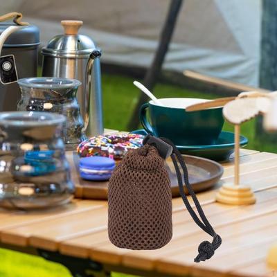 Drawstring Mesh Bag ,Multi Purpose ,with Round Bottom Container ,Quick Storage Gear Organization