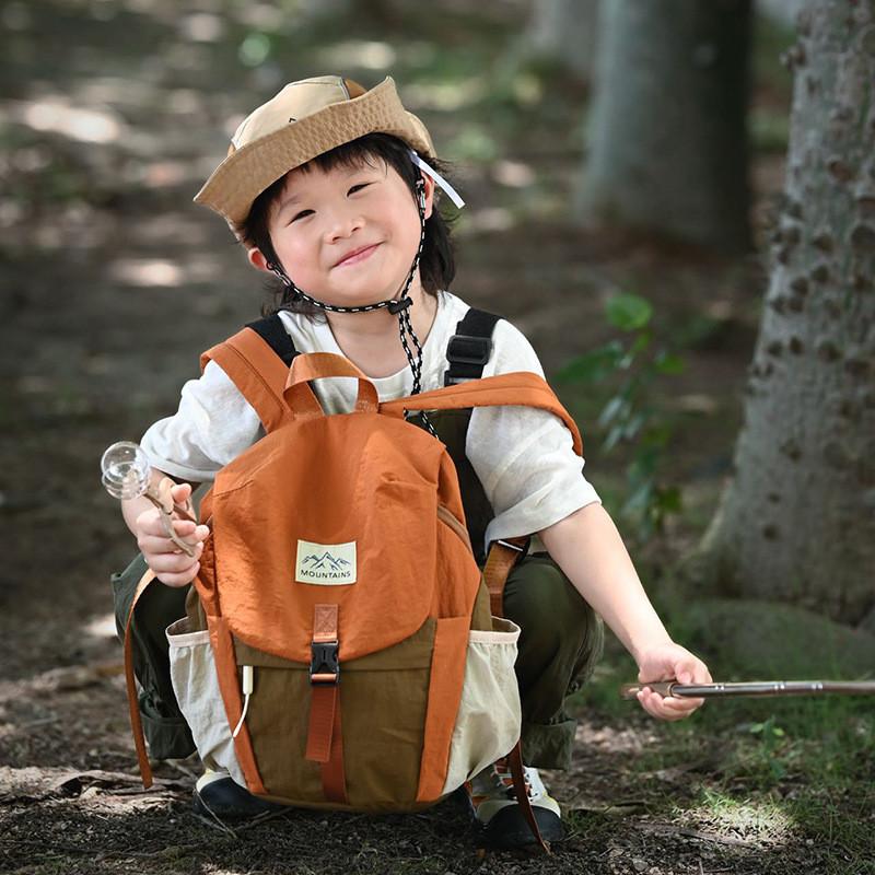 Color Fashionable Blocking Design Children Lightweight Backpack Outdoor For