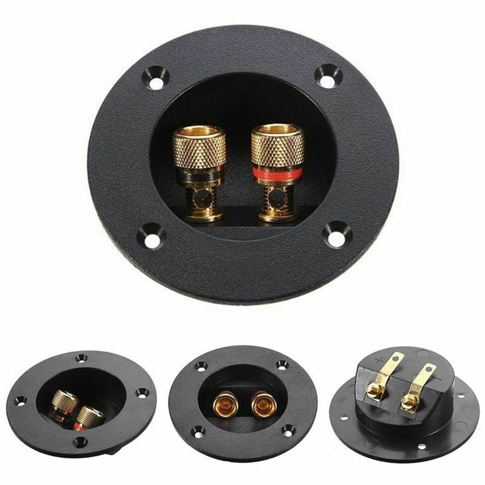 2 pcs DIY Home Car HIFI Stereo 2 way Subwoofer Speaker Box Terminal Round Cup Connector Binding Post For 4mm Banana Plugs