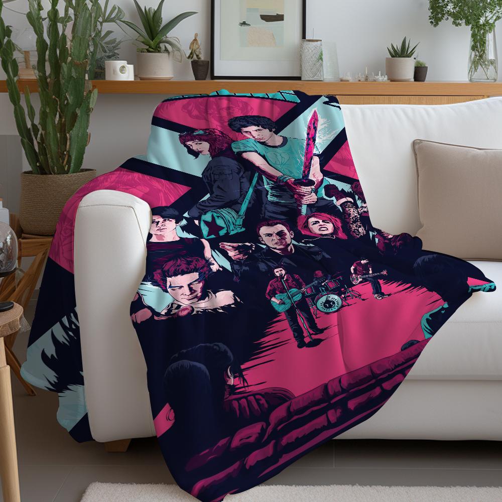 Movie S Scott Pilgrim Vs The World Blanket Design Lightweight  For Dorms, Naps, Living Room, Office,Sofa,All Season