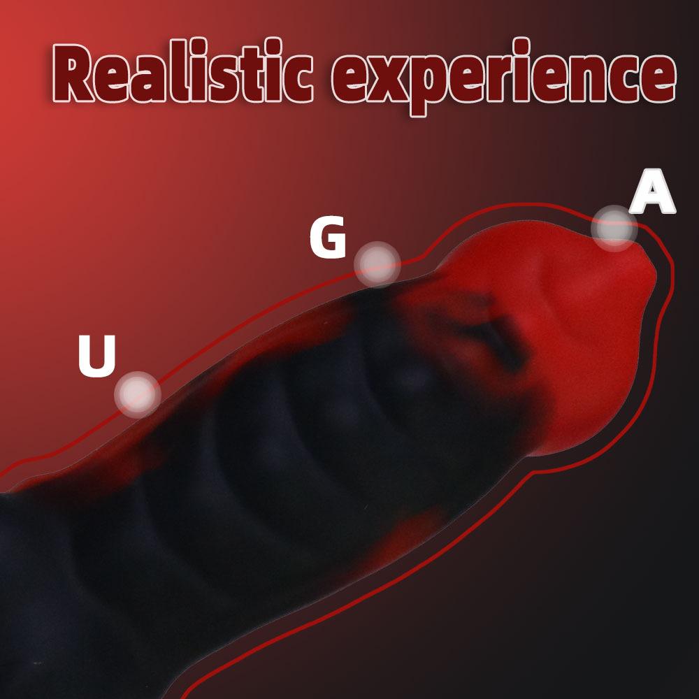 Realistic Silicone Dildo for Women, Lifelike Veins Textured G-Spot Stimulator, Flexible Bendable Sex Toy for Solo Pleasure and Couples Play