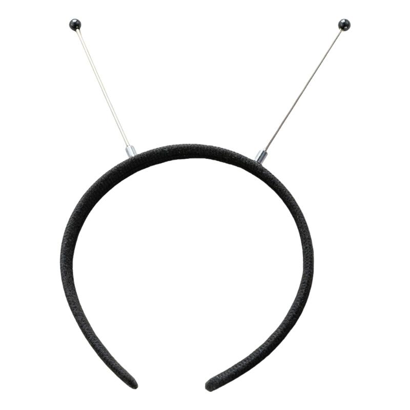 Модная ободок-заколка с бусинами Ободок с бусинами для повседневной носки Вечеринок и тематических мероприятий Аксессуар для встреч Рукоделие чёрный